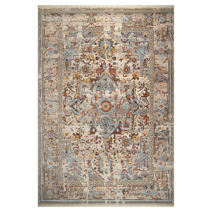 Top view of distressed Mystic Earthy Rug