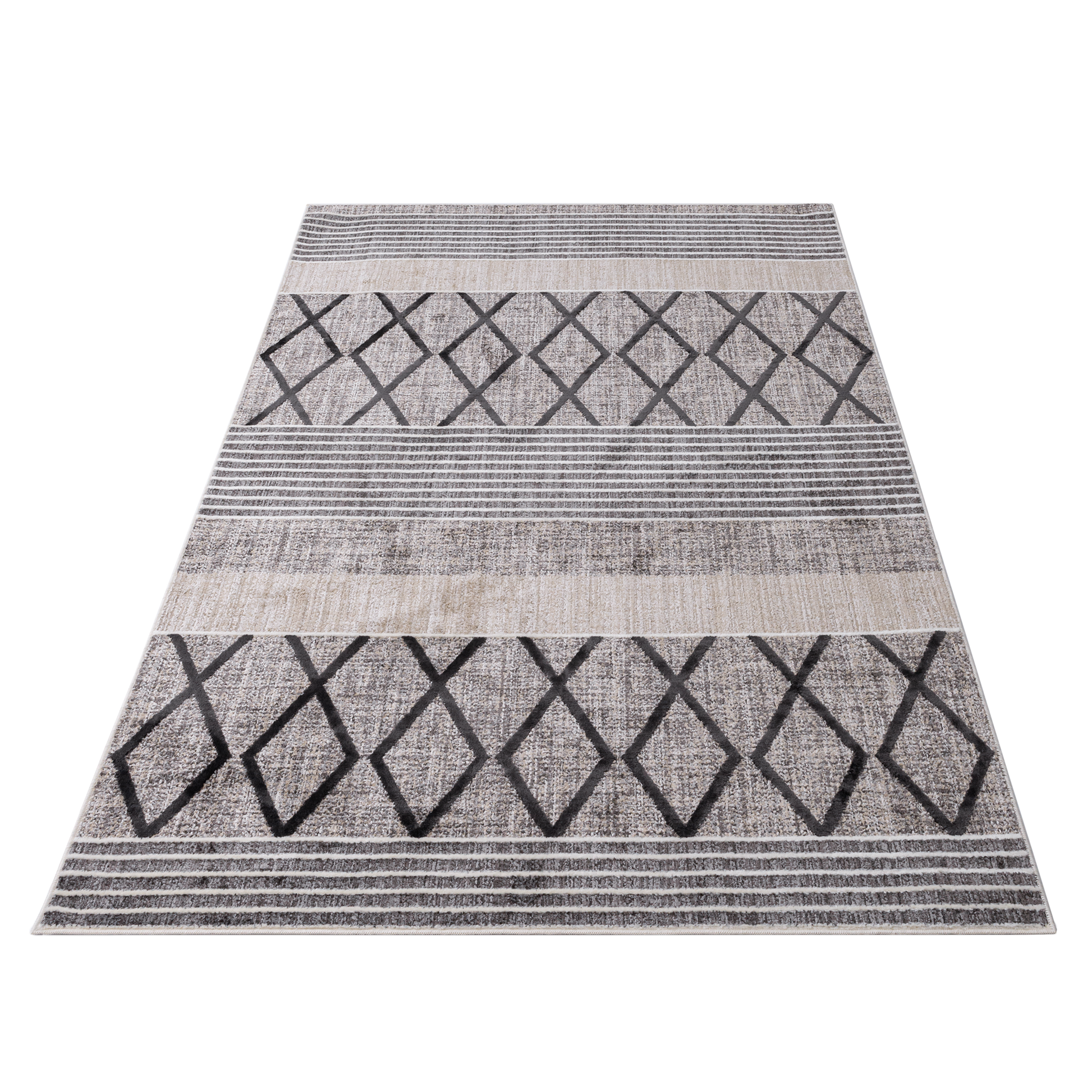 Smyrna Midnight Rug in calming beige and anthracite tones