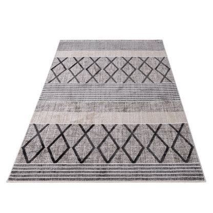 Smyrna Midnight Rug in calming beige and anthracite tones